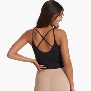 Vuori Women’s Black Rib Crop Tank Top Small